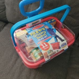 Melissa & Doug Fill & Roll Grocery Basket Play Set